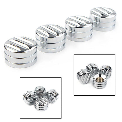 4 x Chrome Head Bolt Cover Caps for Harley Twin Cam (1999-2023)