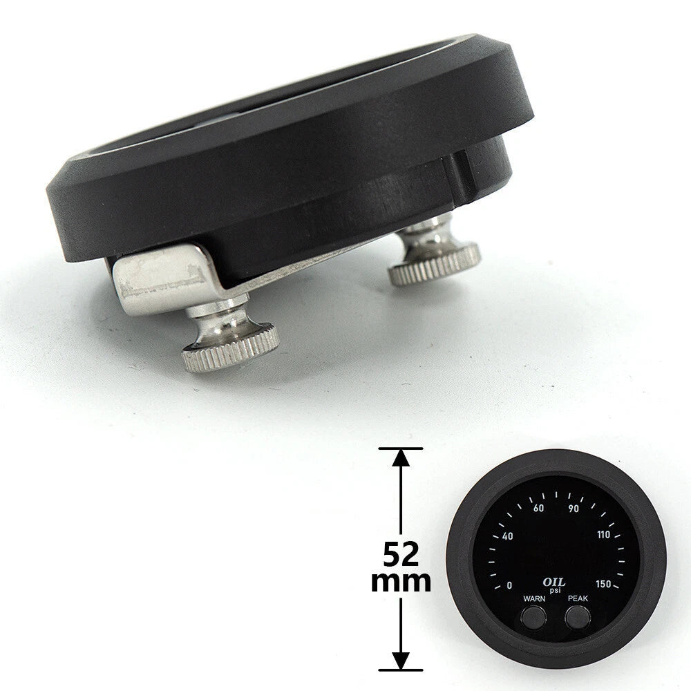 52mm Ultra-Thin Oil Pressure Gauge NPT 1/8'' Red LED for Universal Vehicles