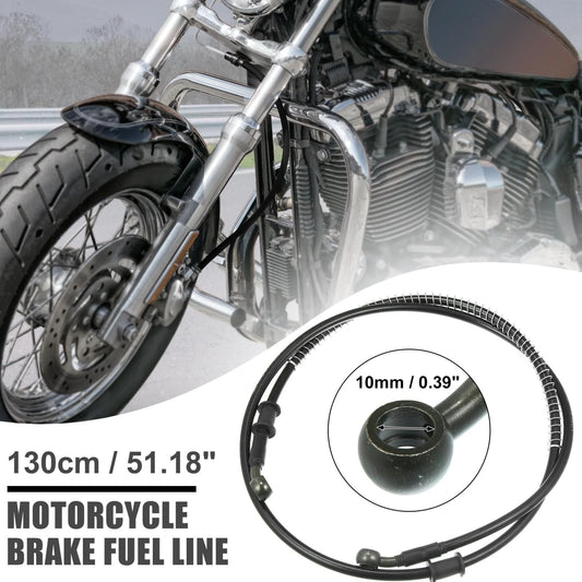 Braided Brake Clutch Oil Hoses / 130cm 10mm 28 Degree / for Motorcycle