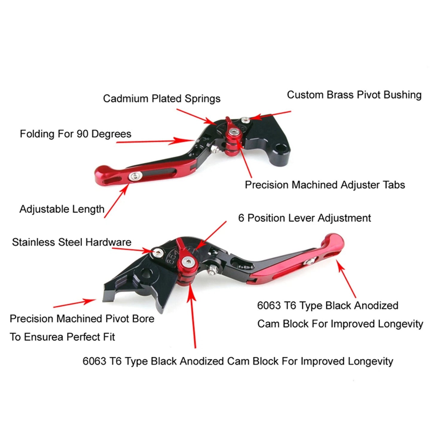 Long Brake Clutch Lever for Vespa GTS 300 Super (2008-2023)