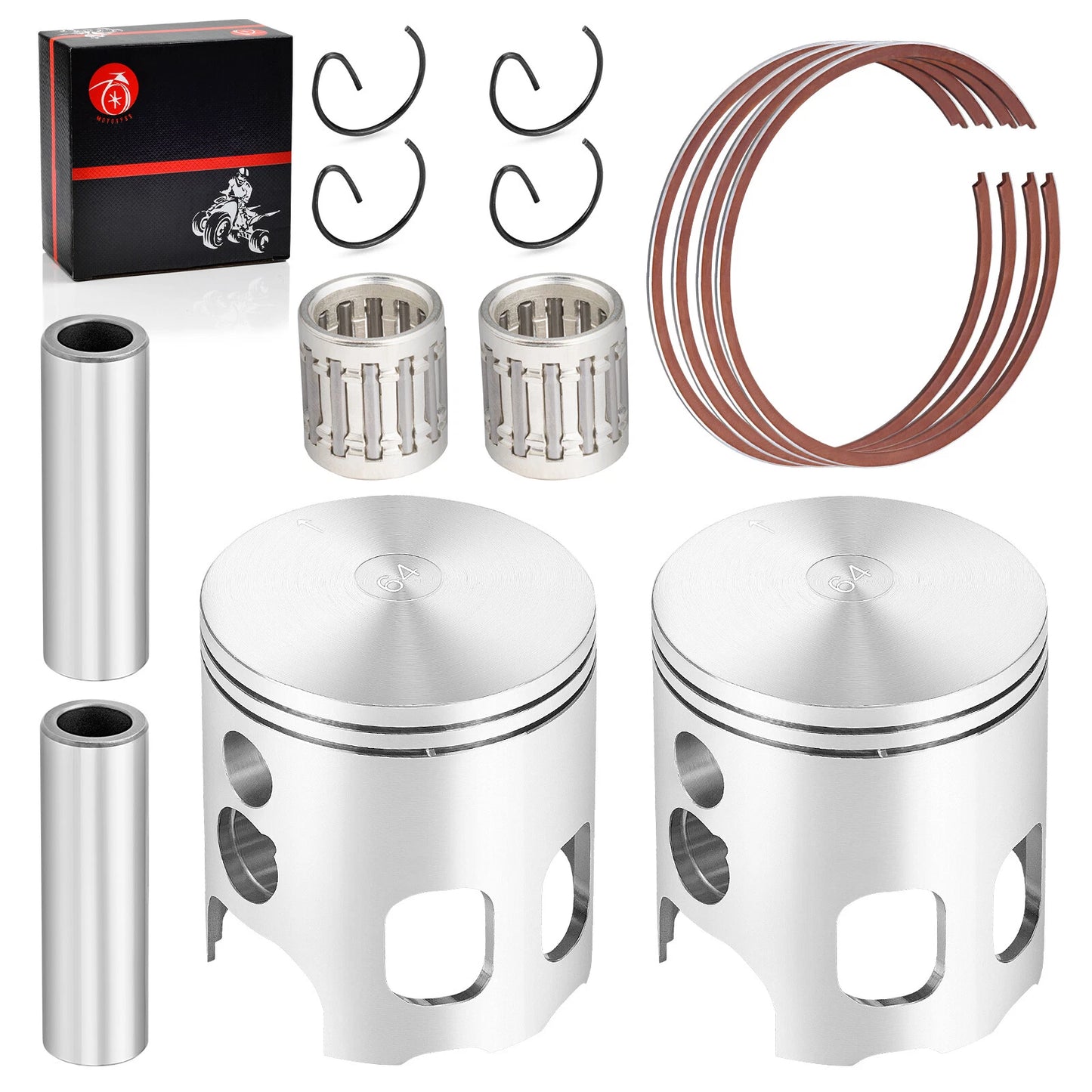 Pistons & Ring Bearing Kit 64mm for Banshee 350 (1987–2006)