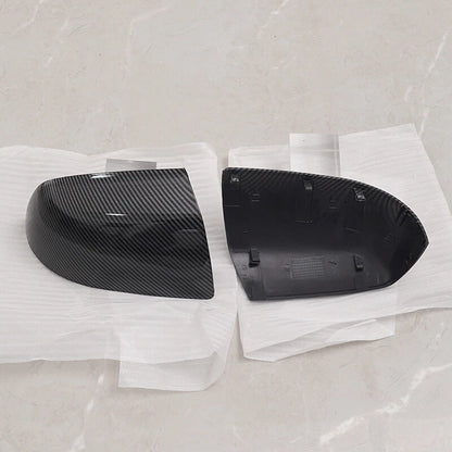 2 x Carbon Black Wing Mirror Cover Caps for Ford Focus (2005-2008)