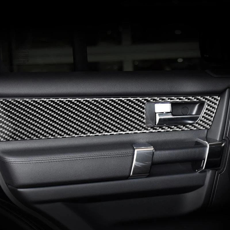 Carbon Fiber Inner Door Armrest Panel Trim For Land Rover Discovery 4 2010-2016