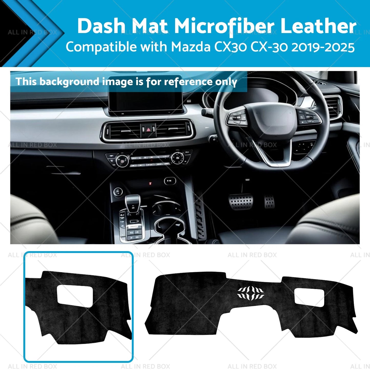 Dash Mat for Mazda CX30 CX-30 2019-2025 Non-Slip Microfiber Leather