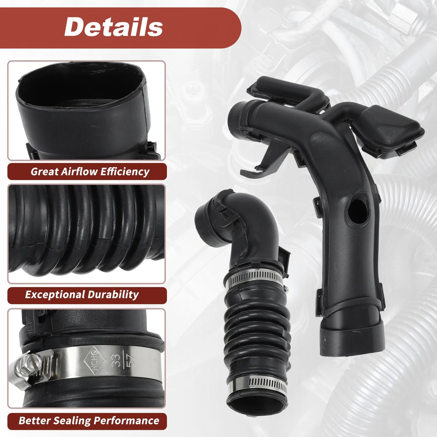 Air Intake Hose for Nissan Versa/Versa Note (2013-2019) 1 Pc Rubber