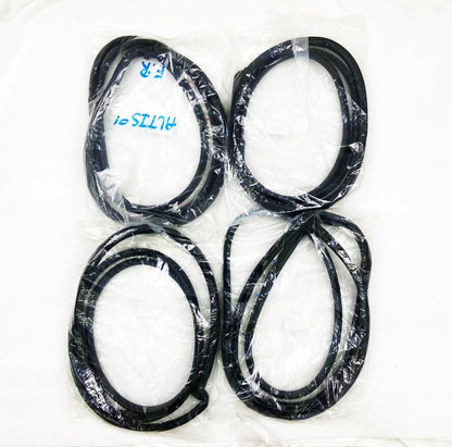 4x Door Rubber Weatherstrip Fits Toyota Corolla Altis CE120 ZZE121 ZZE122 4D D05