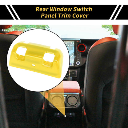 Rear Window Switch Panel Trim Cover for Jeep Wrangler JL JLU (2018-2024) Yellow