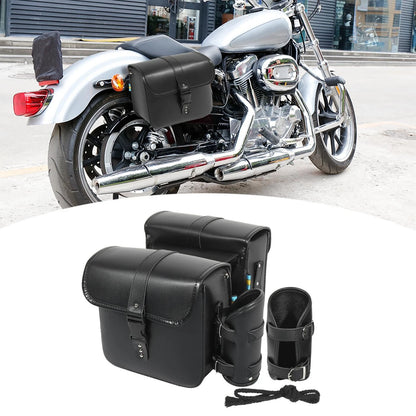 2 x Saddlebag Side Bags Tool Bags Cycling Luggage Faux Leather