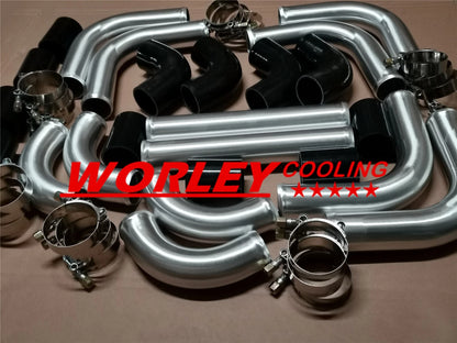Intercooler 450x300x70mm with 76mm Piping & Silicone Hose for CA