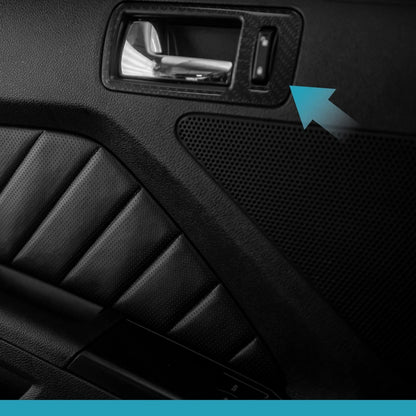 Car Door Handle Bowl Carbon Fiber Trim Cover for Ford Mustang (09-13)
