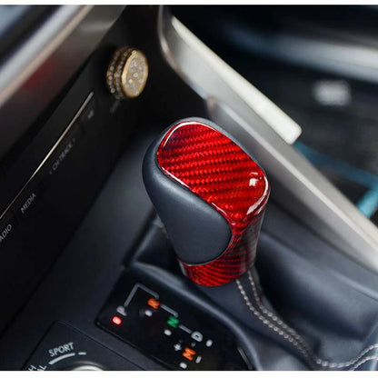 Red Carbon Fiber Gear Shift Knob Head Cover Trim Fit For Lexus ES350 ES300h