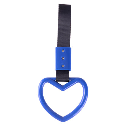 Heart Blue Tsurikawa Ring Handle Strap Charm for Universal Drift Car