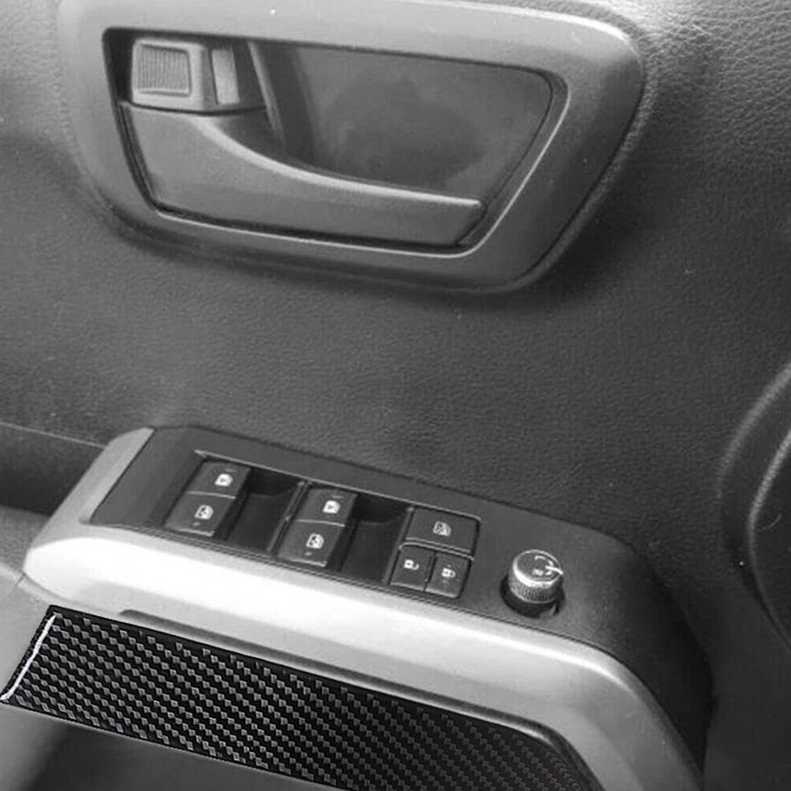 Carbon Fiber Front Door Panel Cover Trim for Toyota Tacoma