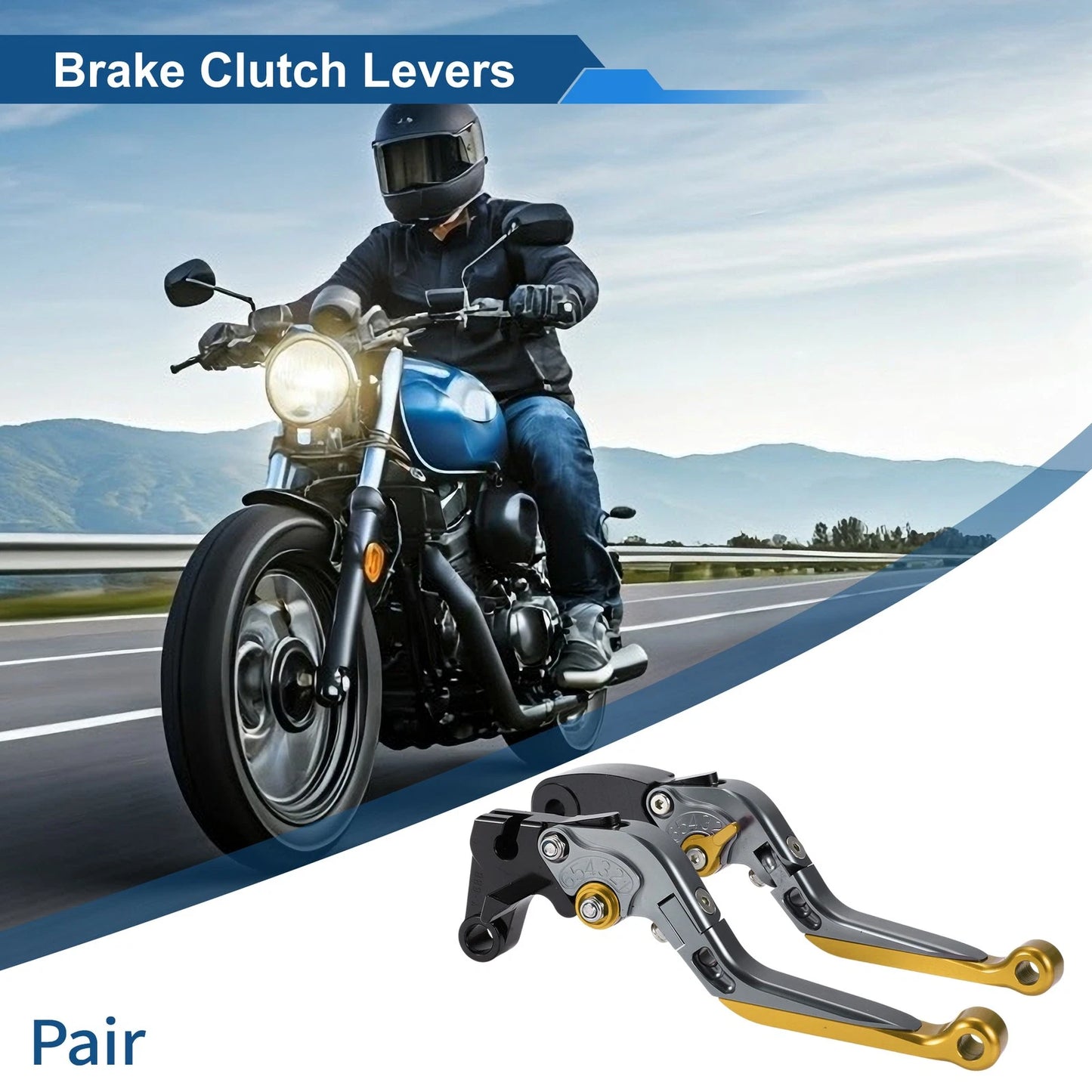 2 x Adjustable Brake Clutch Levers for Yamaha YZF R1 Titanium Handle