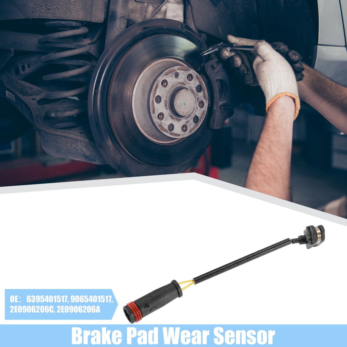 2 x Front Rear Disc Brake Pad Sensors for Mercedes-Benz Sprinter 1500 (2019-2023)