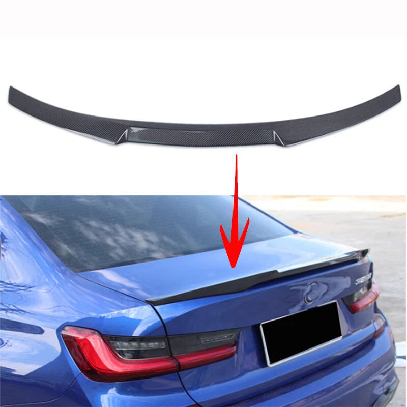 100% Carbon Fiber M4-Style Rear Trunk Spoiler Wing for BMW 3 Series G20 2019-24