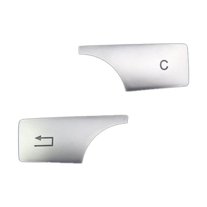 2 x Multimedia Button Cover Silver for Mercedes Benz C E GLK GLS (2010-2020)
