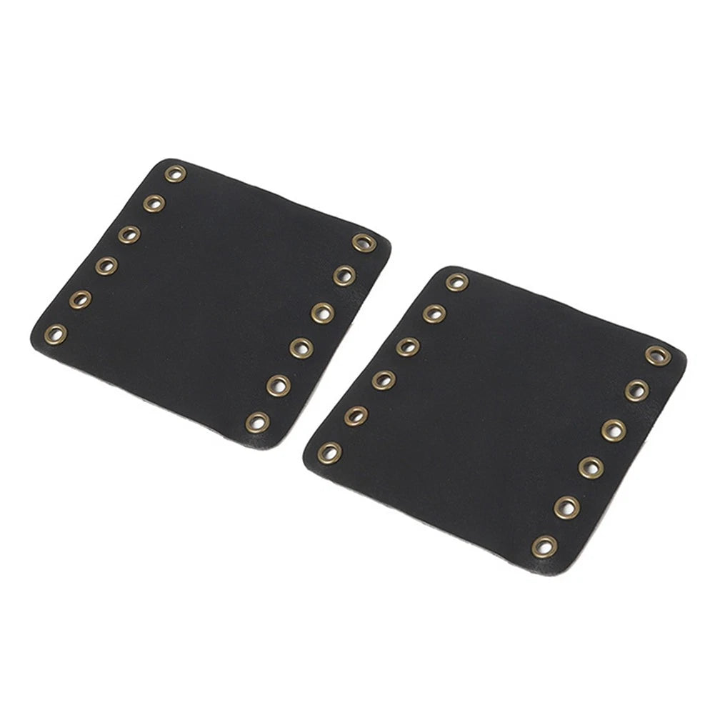 22mm Leather Hand Grips Covers for Universal Motorcycle - Black