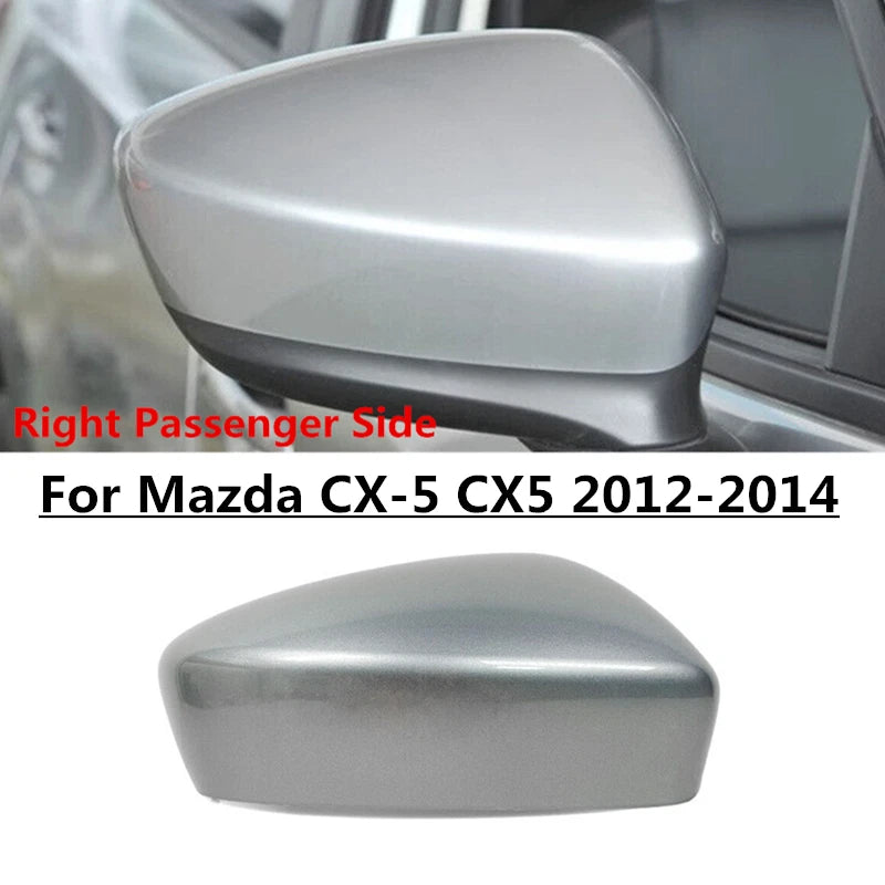Silver Right Side Rearview Mirror Cap Cover for Mazda CX-5 (2012–2014)