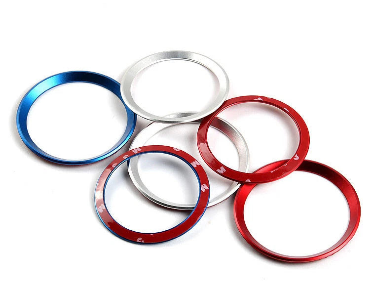 Front Rear Logo Sticker Circle Ring Aluminum fits BMW Series 3 4 M3 M4 F30 F32