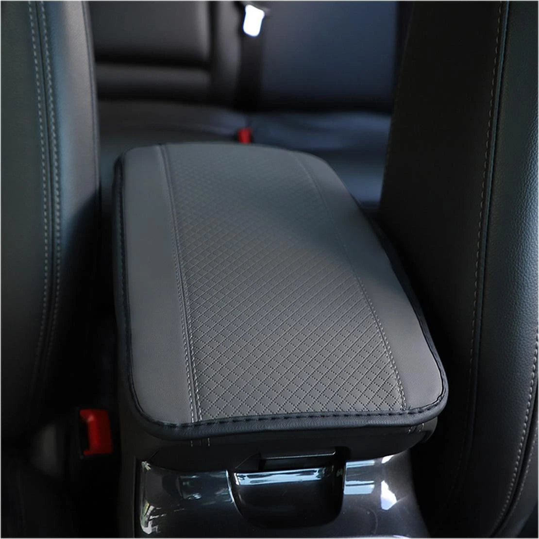 Grey Universal Armrest Cushion Cover for Car Center Console Pad
