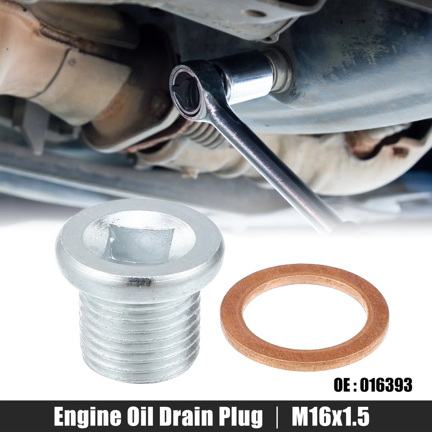 Engine Oil Drain Plug Screw with Seal Ring for Volvo 260