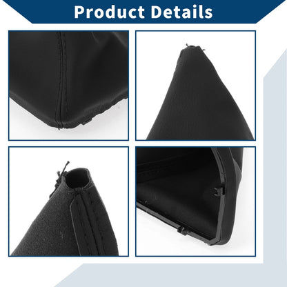 Car Gear Shift Stick Gaiter Black Leather for BMW E60 E61 (2004-2008)