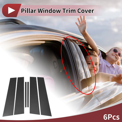 Door Pillar Window Trim / 6 x / Carbon Fiber for Buick Lacrosse (2010–2016)