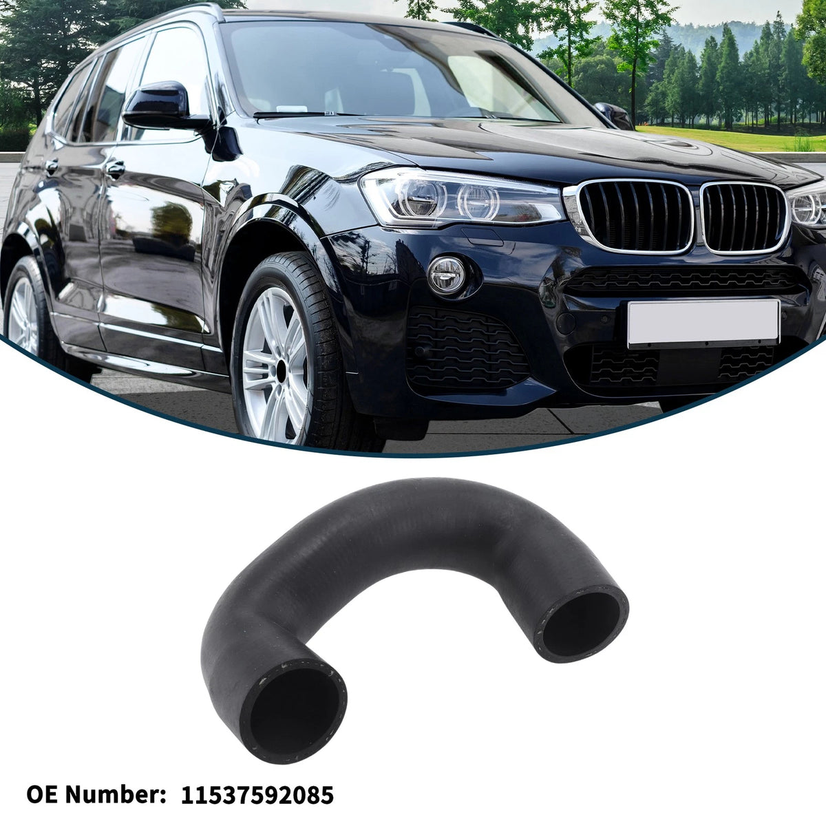 4x Radiator Hose, Heater Hose, Radiator Outlet Hose Pipe for BMW X3