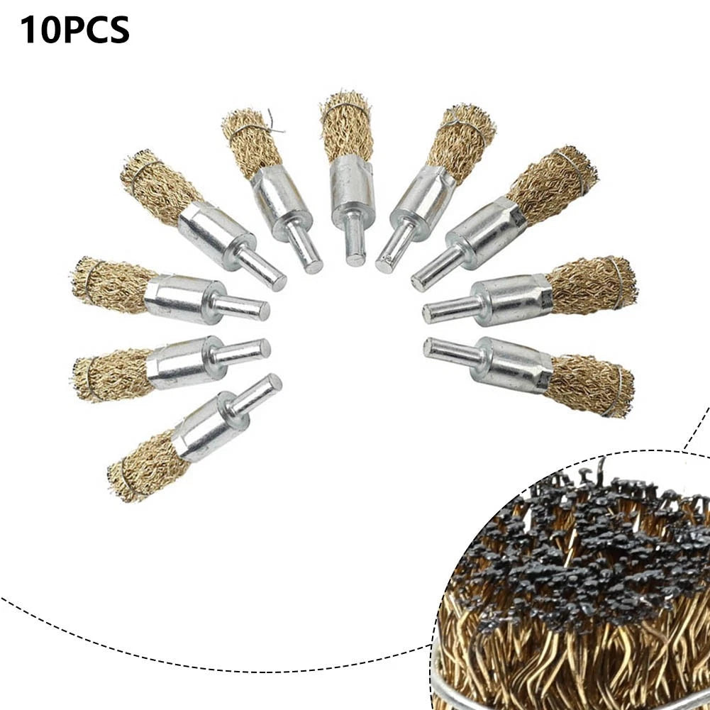 16mm Wire Wheel Brush Cup - 5 x Copper Plated Crimped Steel for Various Models