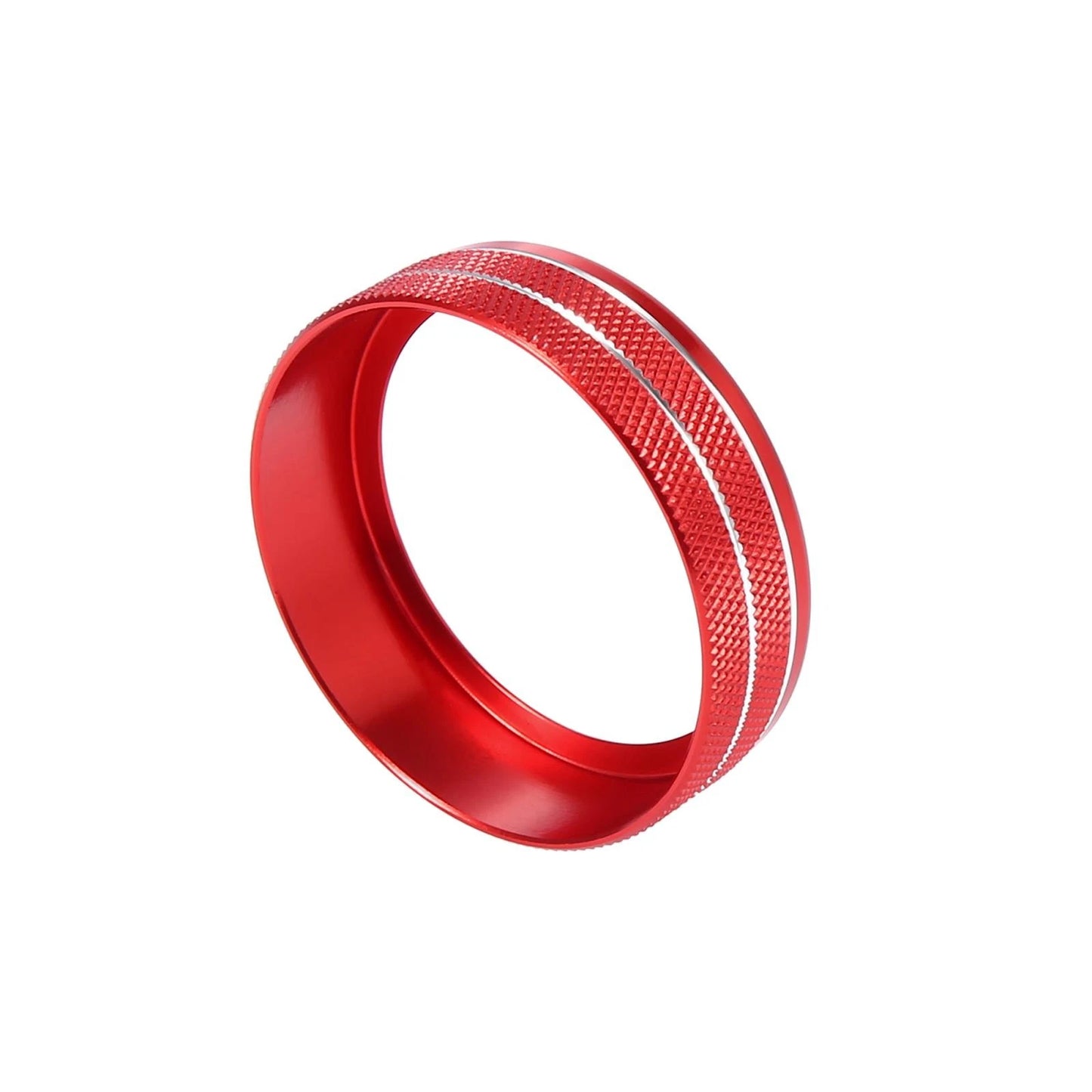 4pcs Air Conditioner Knob Ring Covers for Ford F150 XLT (2015-2019) Red