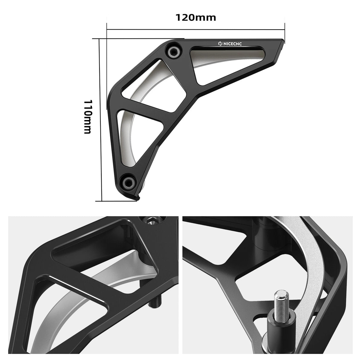Front Sprocket Cover Guard for Suzuki DRZ400S/SM (2000-2024) Black
