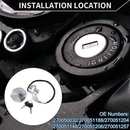 Ignition Key Switch for Kawasaki VULCAN 500 LTD 800 CLASSIC (1996–2001)