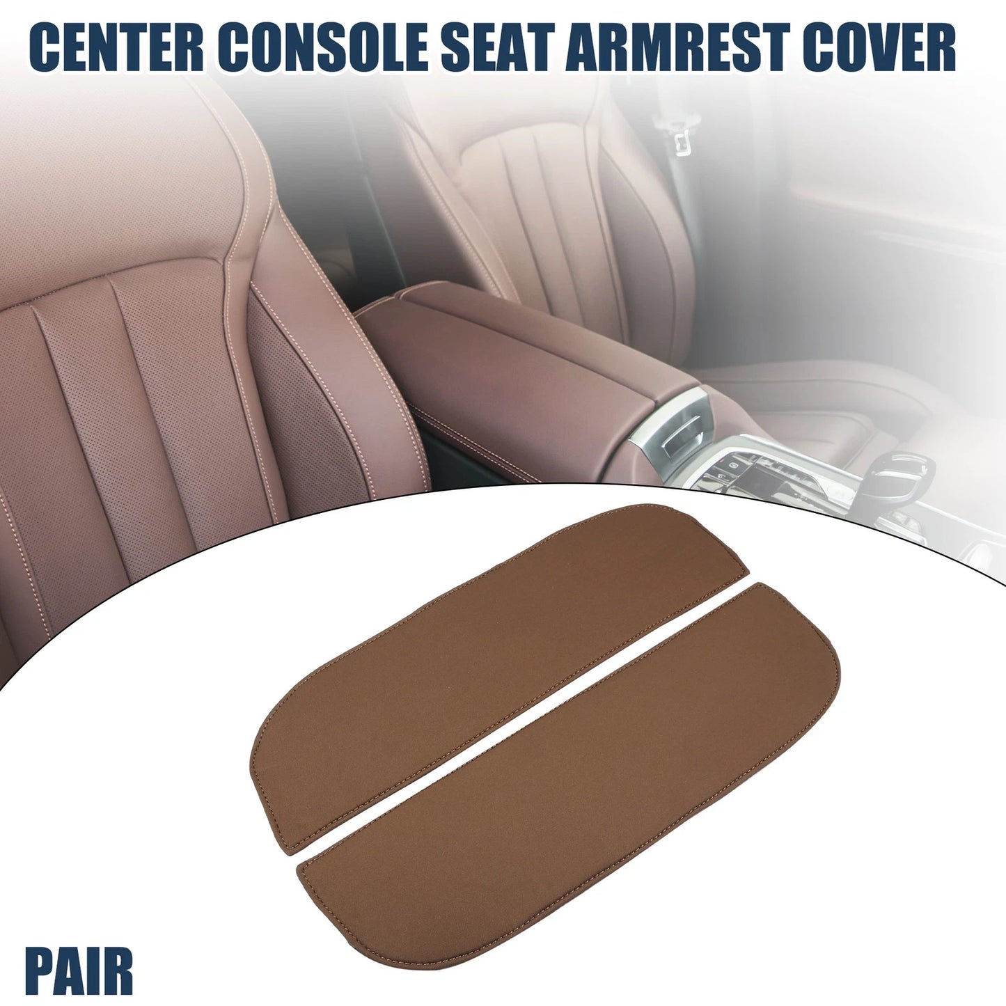 Armrest Protector Covers  for BMW X5 X6 Neoprene Deep Brown (2007-2023)