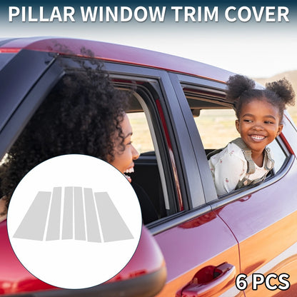 6 Pcs Door Pillar Window Trim for Toyota Sienna (2021–2023)
