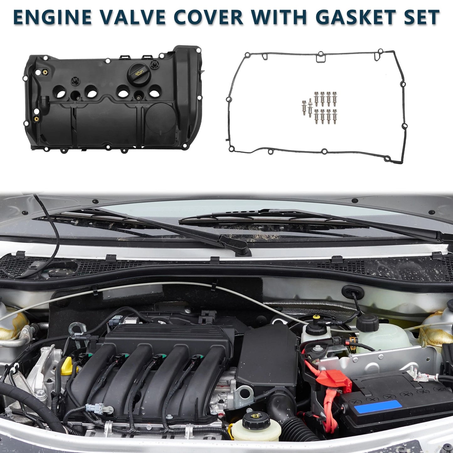 Engine Valve Cover & Gasket for Mini Cooper (2007-2015) Black