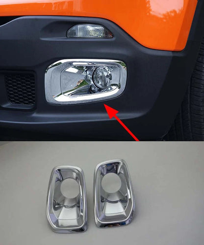 Front Fog Light Cover Trim for 2015-2018 Jeep Renegade (2015-2018)