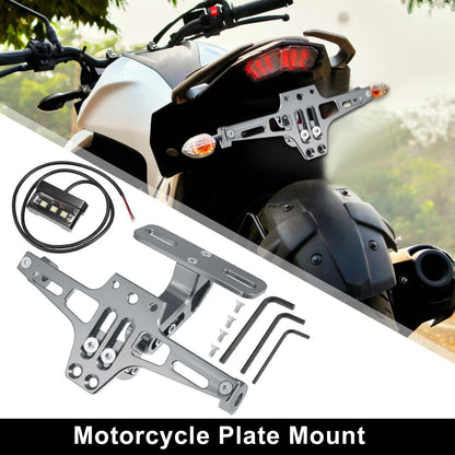 License Plate Holder Turn Signal Rear Light Bracket for Motorcycle