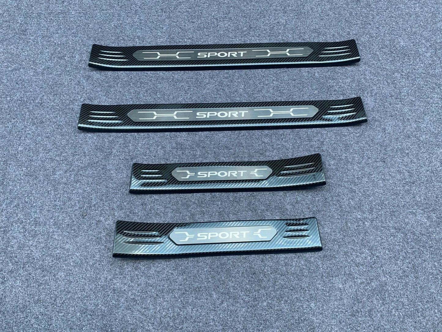 Carbon Fiber Door Sill Scuff Plate Outer Cover for Toyota RAV4 (2019-2023)
