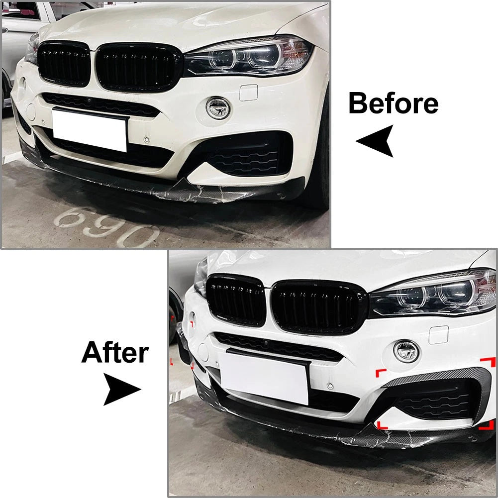 Front Bumper Side Spoiler for BMW X6 F16 M Sport (2015-2019)