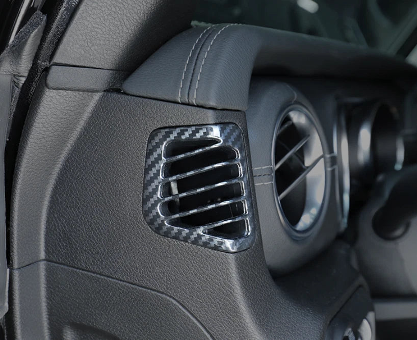 Front Side Air Vent Cover Trim for Jeep Wrangler JL Carbon Fiber 2 x (2018-2023)