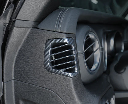 Front Side Air Vent Cover Trim for Jeep Wrangler JL Carbon Fiber 2 x (2018-2023)