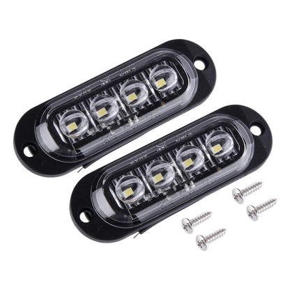 4x LED Side Marker Clearance Lights for Trailer Truck (12V-24V)