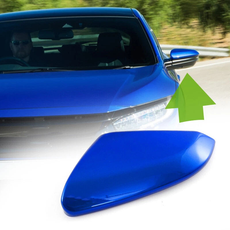 Left Side Car Mirror Cover Trim for Honda Civic 2016-2020 Blue