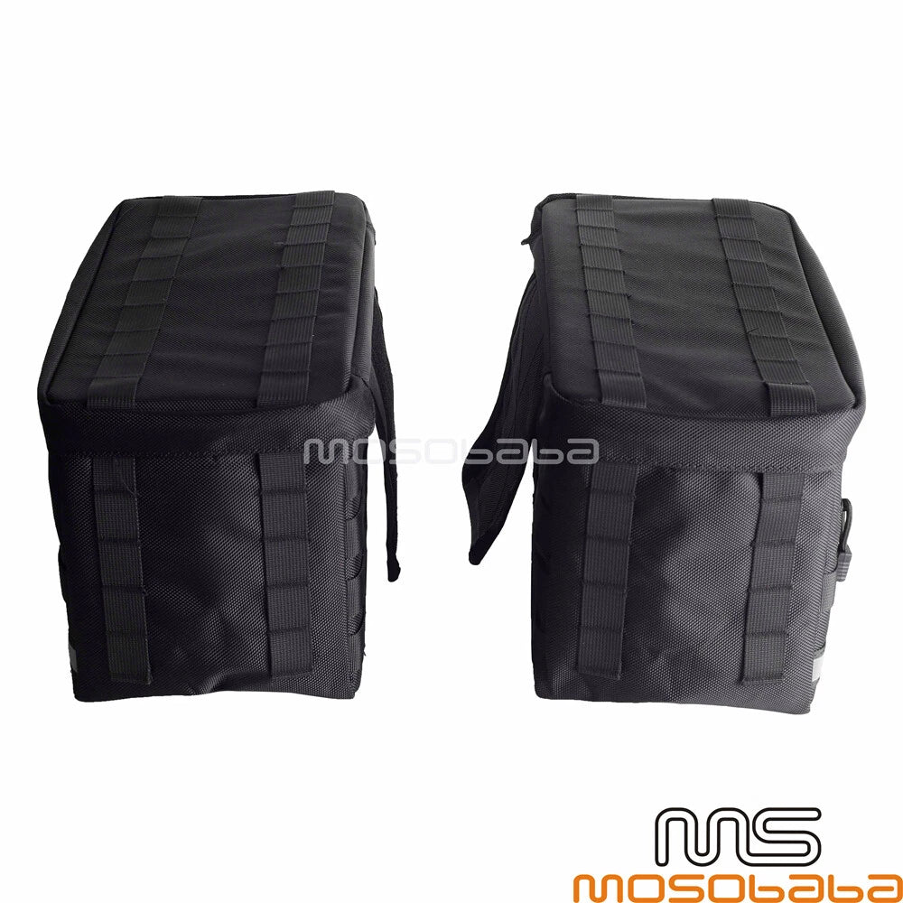 Waterproof Luggage Bag Saddlebags w/ Reflectors for Harley Softail Dyna