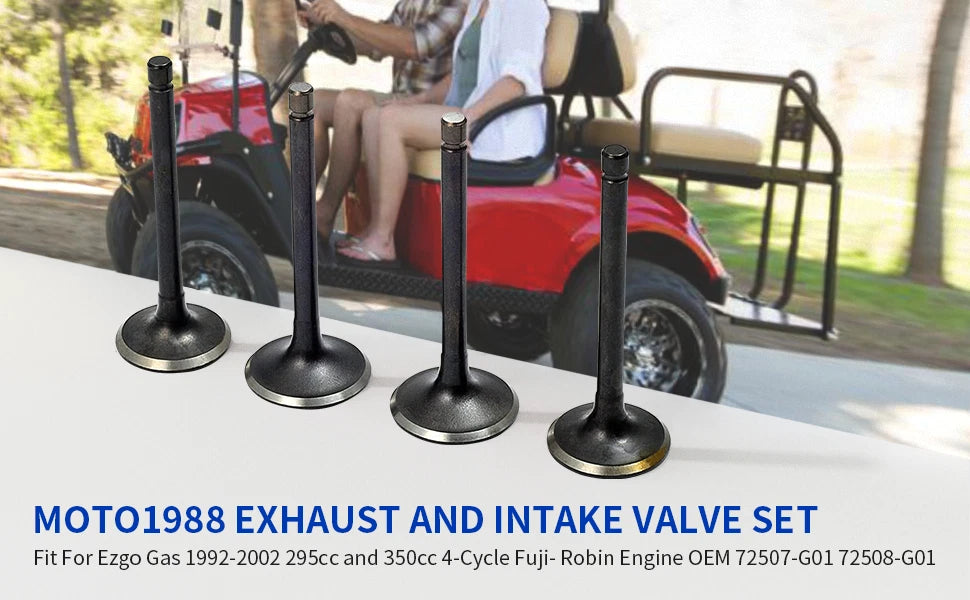 Exhaust & Intake Valve Set for EZGO 4 Cycle Gas Golf Cart (1996–2002)