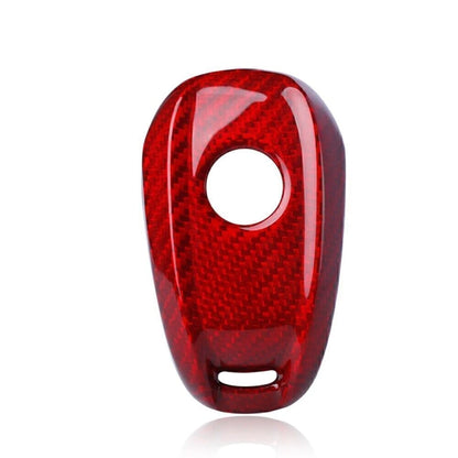 1x Red Carbon Fiber Key Fob Case for Alfa Romeo Giulia (2017-2023)