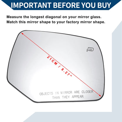 Heated Right Side Mirror Glass for Ford Escape (2008-2012)