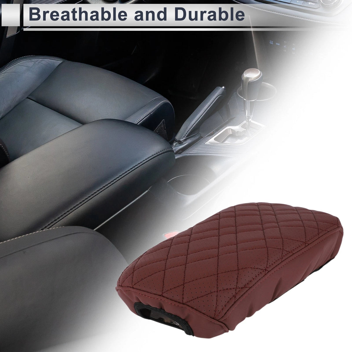 Car Center Console Cover for BMW 1 Series 2012-2018 Wine Red 1 x Pc