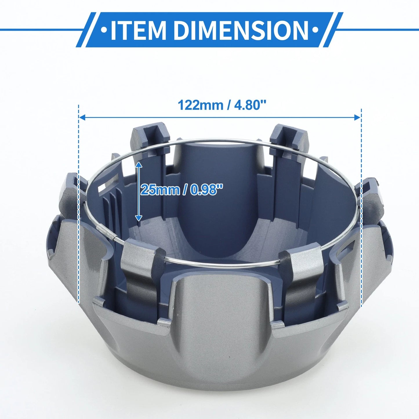 Wheel Center Caps for Toyota FJ Cruiser (2007-2014) - Titanium Tone Plastic 1 x